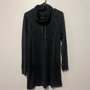 Kühl Charcoal Long Sleeve Tunic/dress with pockets and finger holes size Large